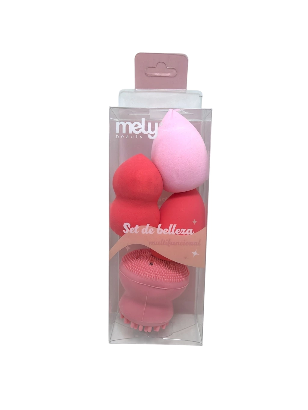 3 esponjas de maquillaje + pulpo masajeador Mely